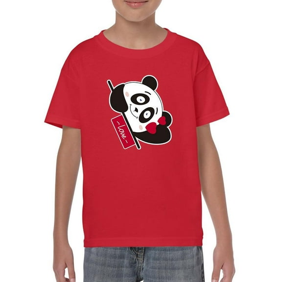 Love Panda With Hearts T-Shirt Juniors -Image by Shutterstock,  Medium