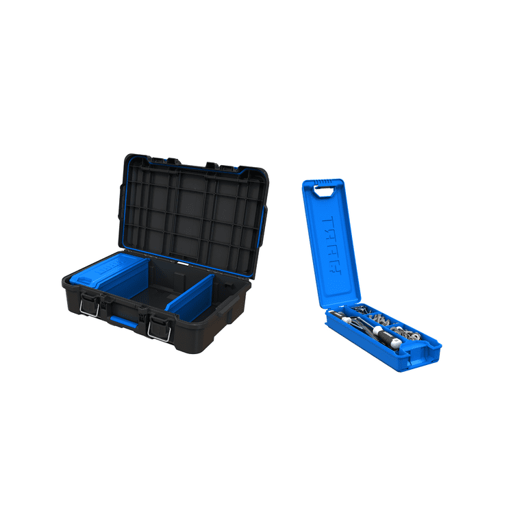 Hart 252719 Stack System Tool Box with Small Blue Organizer & Dividers, Fits Hart's Modular Storage System