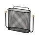 thumbnail image 2 of Cesta de almacenamiento de malla metálica para montaje en pared | Estante organizador de artículos de aseo con asa | Estante de pared ventilado para baño, cocina o escritorio, 2 of 6