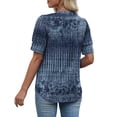 thumbnail image 6 of WIHOLL Womens Tops Vneck Puff Sleeve Buttons Summer Ladies Shirts Plus Size Blouses Dressy Casual Spring Outfits, 6 of 11