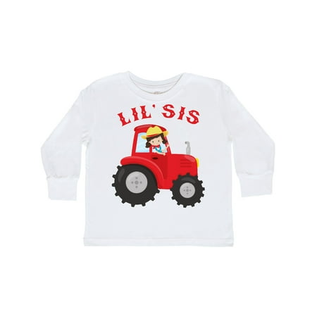 

Inktastic Farmer Tractor Little Sis Gift Toddler Toddler Girl Long Sleeve T-Shirt
