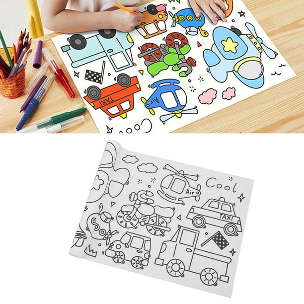 Enfants Dessin Rouleau Coloriage Papier Rouleau Diy Peinture Couleur  Remplissage Papier Tôt Éducatifs Jouets Cadeaux