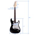 thumbnail image 6 of Tcbosik Beginner Electric Guitar Starter Kit with Bag, Cord, Strap, Accessories and Tremolo Arm, 39 inch, Black & White, 6 of 9