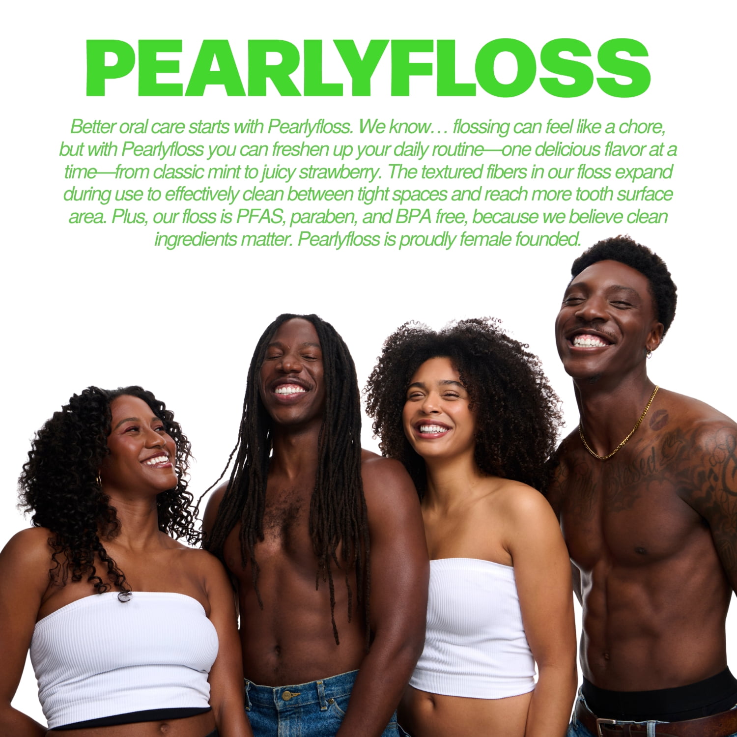Pearlyfloss Mint Dental Floss, 33 Yards