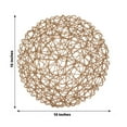 thumbnail image 3 of HLONK 6 Pack 15” Silver Metallic String Round Placemats For Wedding Events Birthday Party, 3 of 10