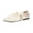 Beige, variant on Ballet Flats for Women Mesh Woven Mary Jane Flat Comfortable Closed Toe Buckle Strap Slip On Shoes Causal Breathable Ballerina Shoes Silver 7 Wide