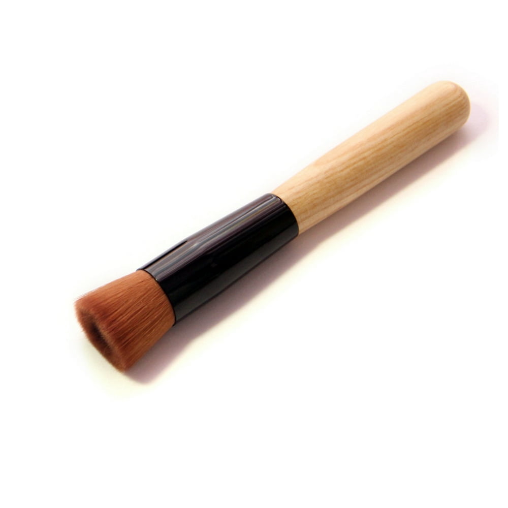Pro Angled Flat Liquid Buffer Brush Face Powder Foundation Brush