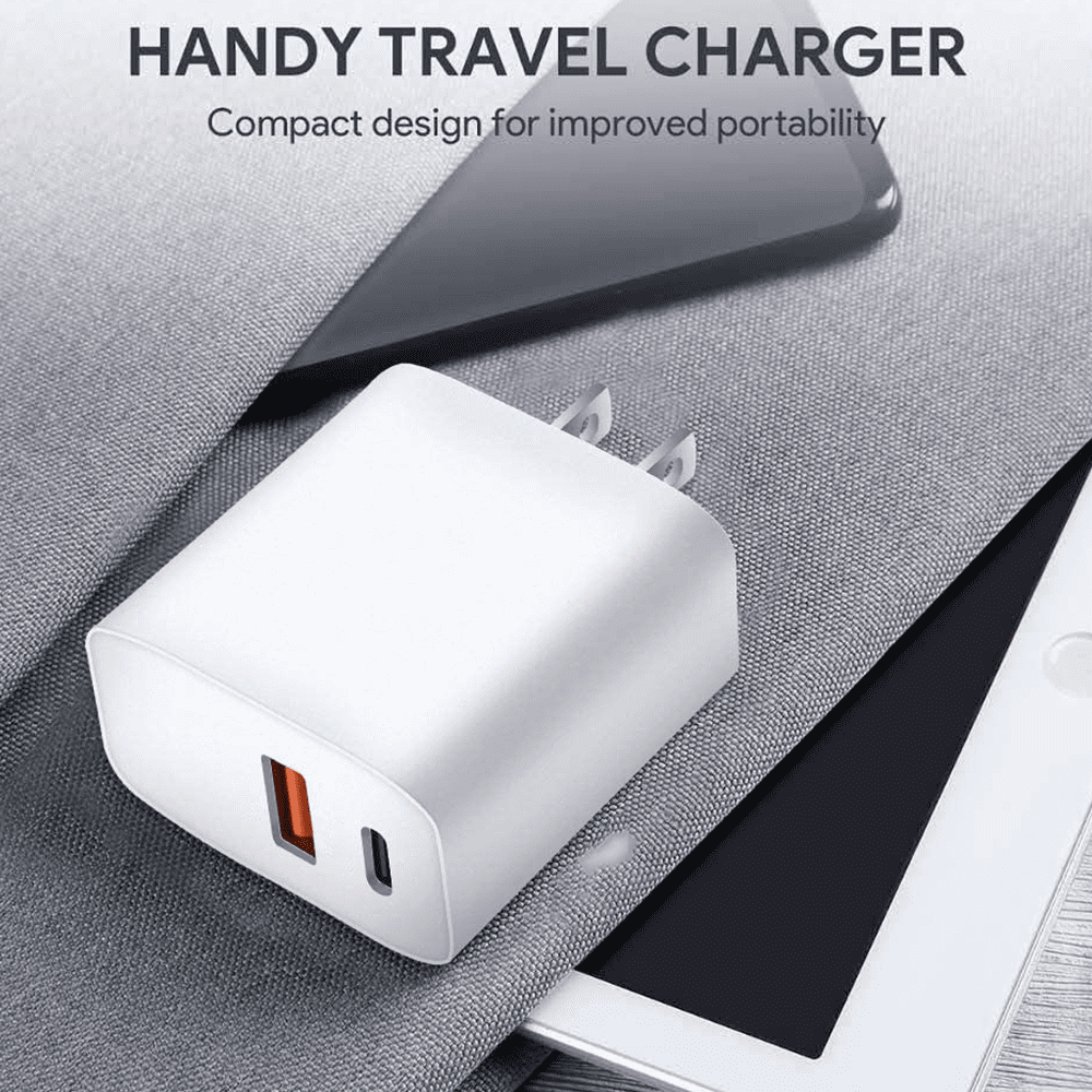 Power Adapter, USB-C, Fast Charger, 20 Watt Power Supply, Plug