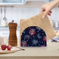 thumbnail image 2 of Yayeee Napkin Holder for Table Kitchen Paper Tissue Organization, Red and Blue Fireworks Pattern, 2 of 8