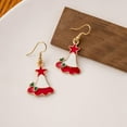 thumbnail image 4 of Creative Simple Style Snowman Pendant Dangle Earrings Earrings Set Christmas Themed Earrings Jewelry Accessories RED BELL, 4 of 8