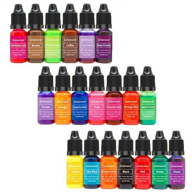 Tinte líquido para velas DIY, 20 botellas, accesorios, jabón creativo, tinte colorante para velas, tinte para fabricación de velas, pintura, cera de