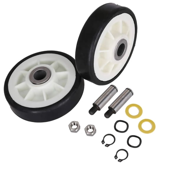 2Pcs Roller Kits for Whirlpool & Kenmore Dryers Comprehensive Accessory Set, User-Friendly Installation for DIY Repairs