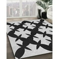 thumbnail image 3 of Ahgly Company Machine Washable Indoor Round Transitional Charcoal Black Area Rugs, 6' Round, 3 of 7