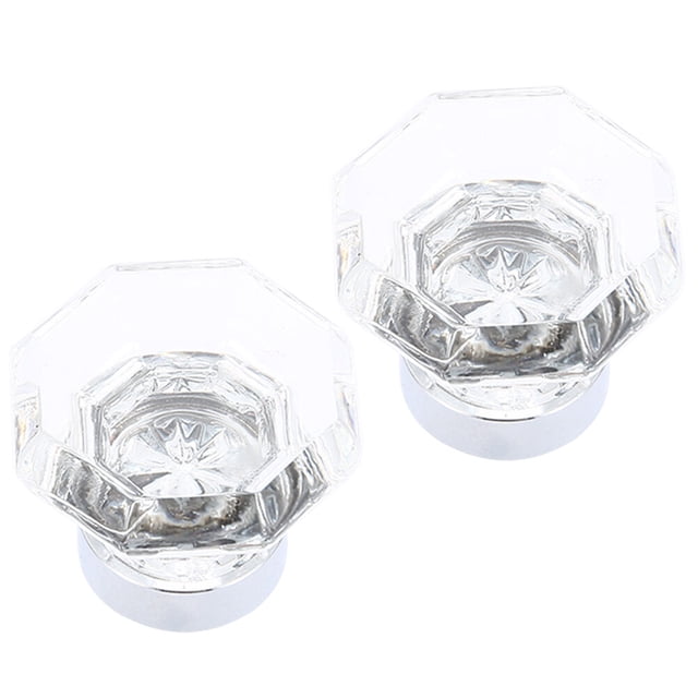Nestingho 2Ud Manijas Transparentes De Cristal Artificial Para Closet Y Muebles De Cocina