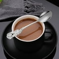 thumbnail image 3 of Tunhigl Christmas Stainless Steel Rose Spoon Fork - Elegant Coffee Stirring Spoons & Dessert Forks, Perfect Holiday Kitchen Accessories & Festive Tableware Decor Silver, 3 of 5