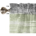 thumbnail image 5 of Grey Sage Green Kitchen Curtains and Valances Set, Farmhouse Cafe Curtains Tier Rod Pocket Half Window Curtain 36 Inch Length Modern Abstract Art Graffiti Square Paint 3 Piece Kitchen Curtain Set, 5 of 5