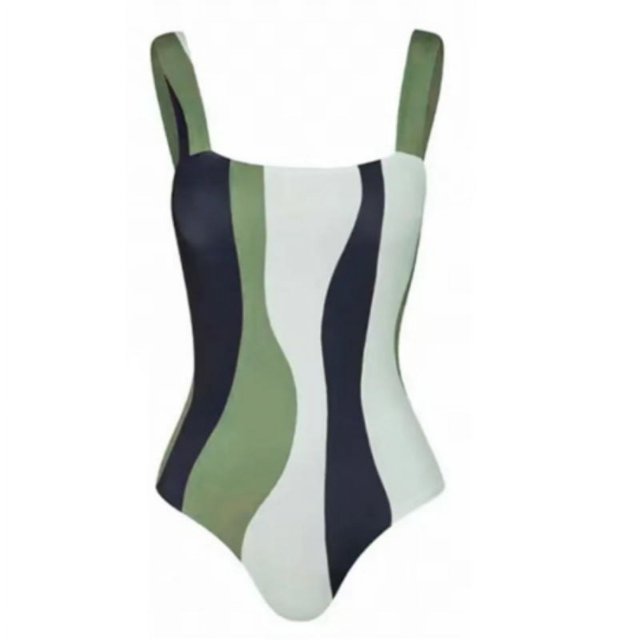 Traje de baño de bikini de una pieza para mujer, falda de gasa con protector solar conservador, traje de baño de aguas termales para vacaciones en la playa