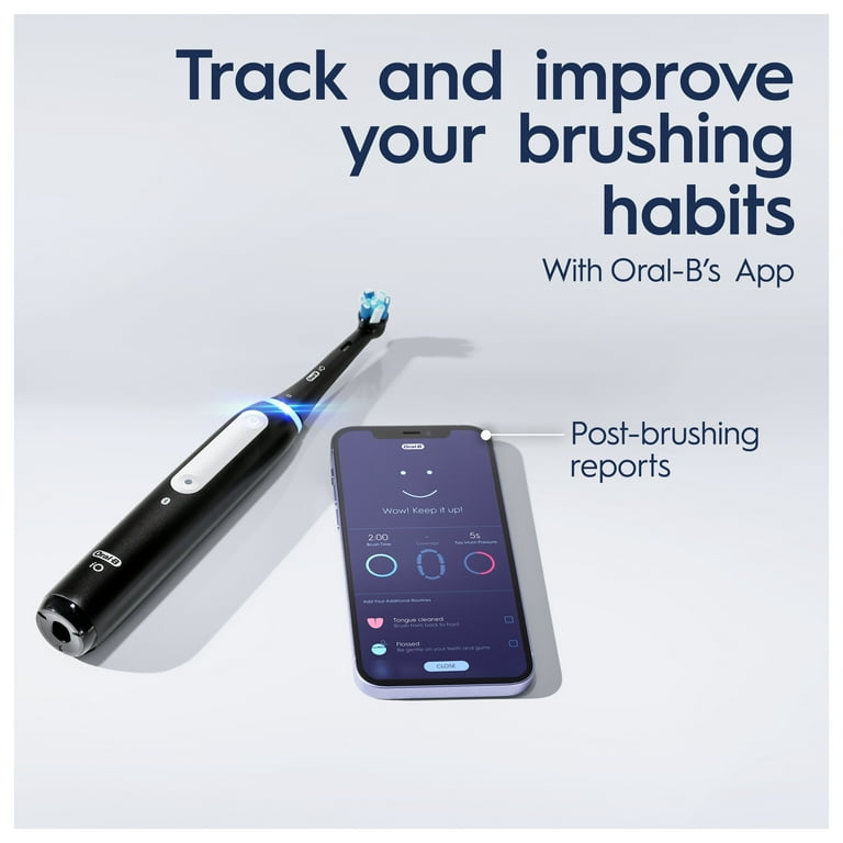 Oral-B iO Series 4 Electric Toothbrush, Rechargeable, Black, 1