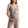 thumbnail image 2 of Noric Maternity Modal Tank Tops Adjustable Strap Nursing Removable Pads Scoop Neck Breastfeeding Camisoles Stretch Loose Fit for Pregnancy, 2 of 9