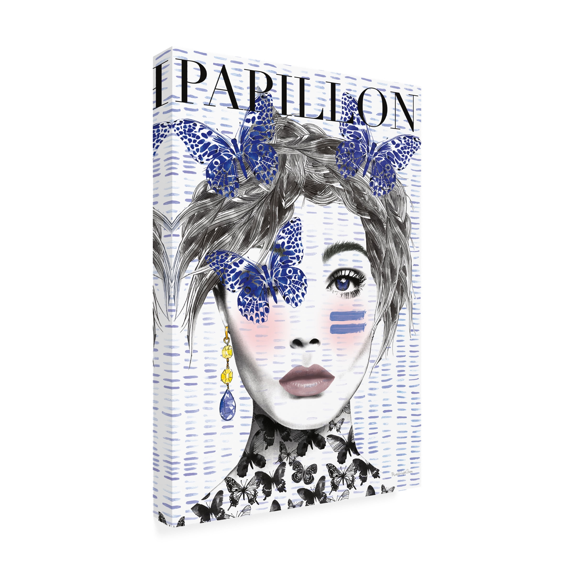 Mercedes Lopez Charro 'Papillon' Canvas Art