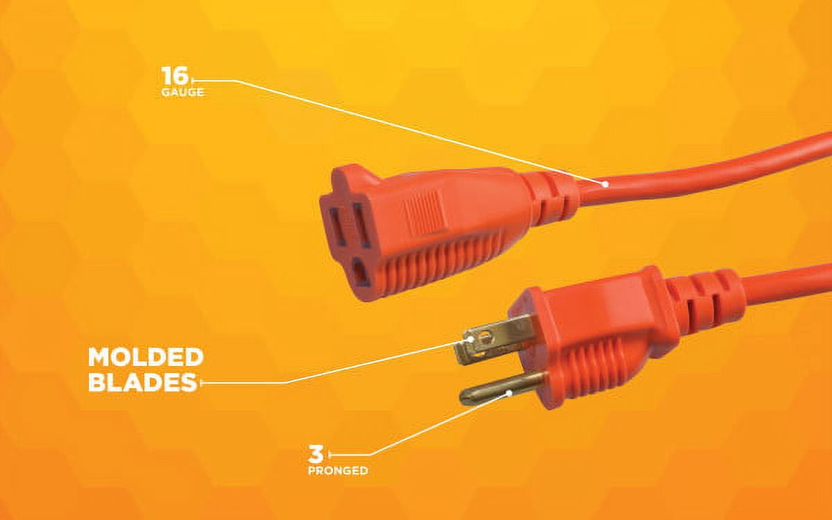 Southwire 2307SW8803 16/3 Medium-Duty 13-Amp SJTW General Purpose Extension Cord, 25-Feet