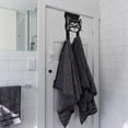 thumbnail image 2 of Black Coated Shaped Hanger Wide Load Capacity Over Door Hook for Bathroom Bedroom Storage Solution, 2 of 9