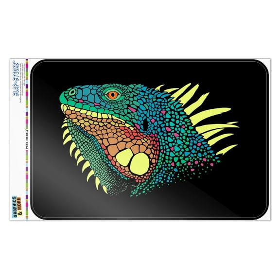 Iguana Head Colorful Home Business Office Sign