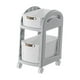 thumbnail image 4 of Carrito con ruedas organizador de gran capacidad para cocina multifuncional 2 capas gris, 4 of 9