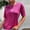 Hot Pink, variant on Women's Metallic Shiny Tops Round Neck Short Sleeve Party Disco Tee Shirt Top Loose Summer Casual Womens Tops Tshirts