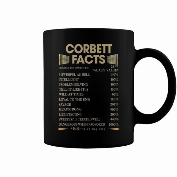 Corbett Name Gift Corbett Facts Coffee Mugs