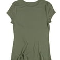 thumbnail image 2 of bar III Womens Ribbed Basic T-Shirt, Green, Medium, 2 of 2