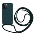 thumbnail image 3 of Funda de teléfono de silicona con correa cruzada y cordón para iPhone 16, 15, 14, 13, 12 Mini, 11 Pro Max Plus, carcasa trasera de TPU suave de color caramelo, 3 of 5