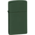 thumbnail image 1 of Zippo 1627 Slim Green Matte Metal Refillable Windproof Lighter, 1 of 4