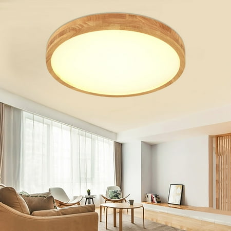 

Walmart Clearance LED light Wooden LED Ceiling Light Ultra Thin Round Ceiling Light Living Room Bedroom by Winsopee