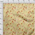 thumbnail image 2 of oneOone Cotton Flex Pale Yellow Fabric Flower & Leaves Watercolor Craft Project Decor Fabric Print By The Yard 40 Inche Wide, 2 of 4