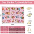 thumbnail image 2 of Yibo for Kids Funny Cartoon YiboFood Flannel Blanket Soft Cozy Bed Blanket for Boys Girls Adults Colorful Lightweight Blanket for Home Decor, Couch, Sofa, Travel, Camping, 2 of 7