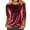 6# Watermelon Red, variant on Huankd 2026 New Women Tops Three Quarter Length Sleeve Velvet T Shirts 3/4 Sleeves Pullover Casual Dressy Velour Tunic Blouses Red L