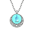 thumbnail image 1 of Cosc Space Blue Flame Meteor Necklaces Pendant Retro Moon Stars Jewelry, 1 of 3