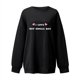 thumbnail image 2 of Gibobby Sudaderas con cremallera Moda de mujer Ocio Palabras de amor Amor Impresión Cuello redondo Manga larga Suelta Top Suéter sin sombrero 6 (Negro, L), 2 of 4