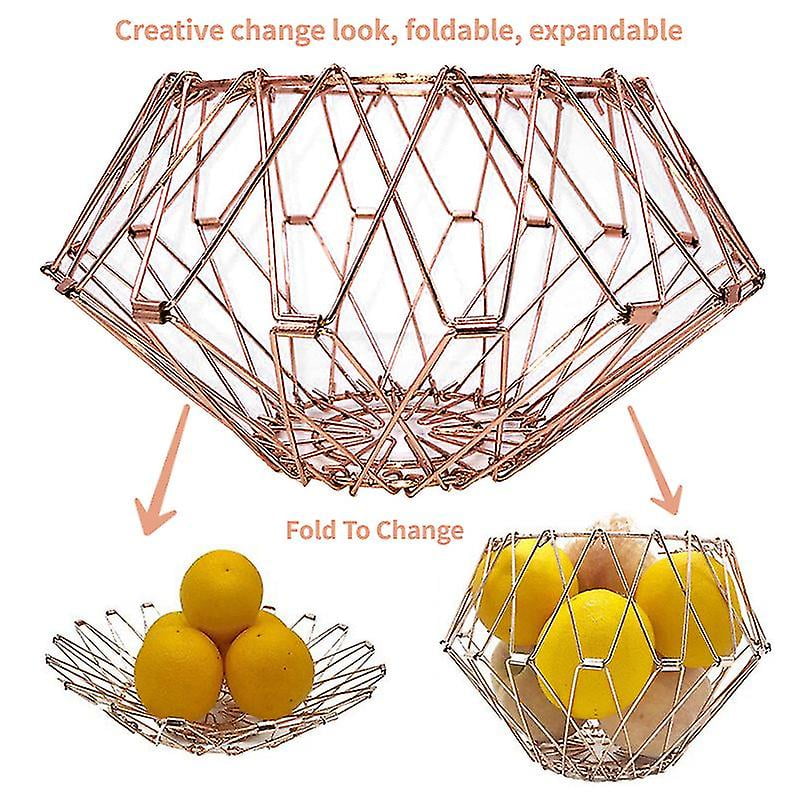 Yhvariety Fruit Basket Transformable Metal Wire Fruit Basket