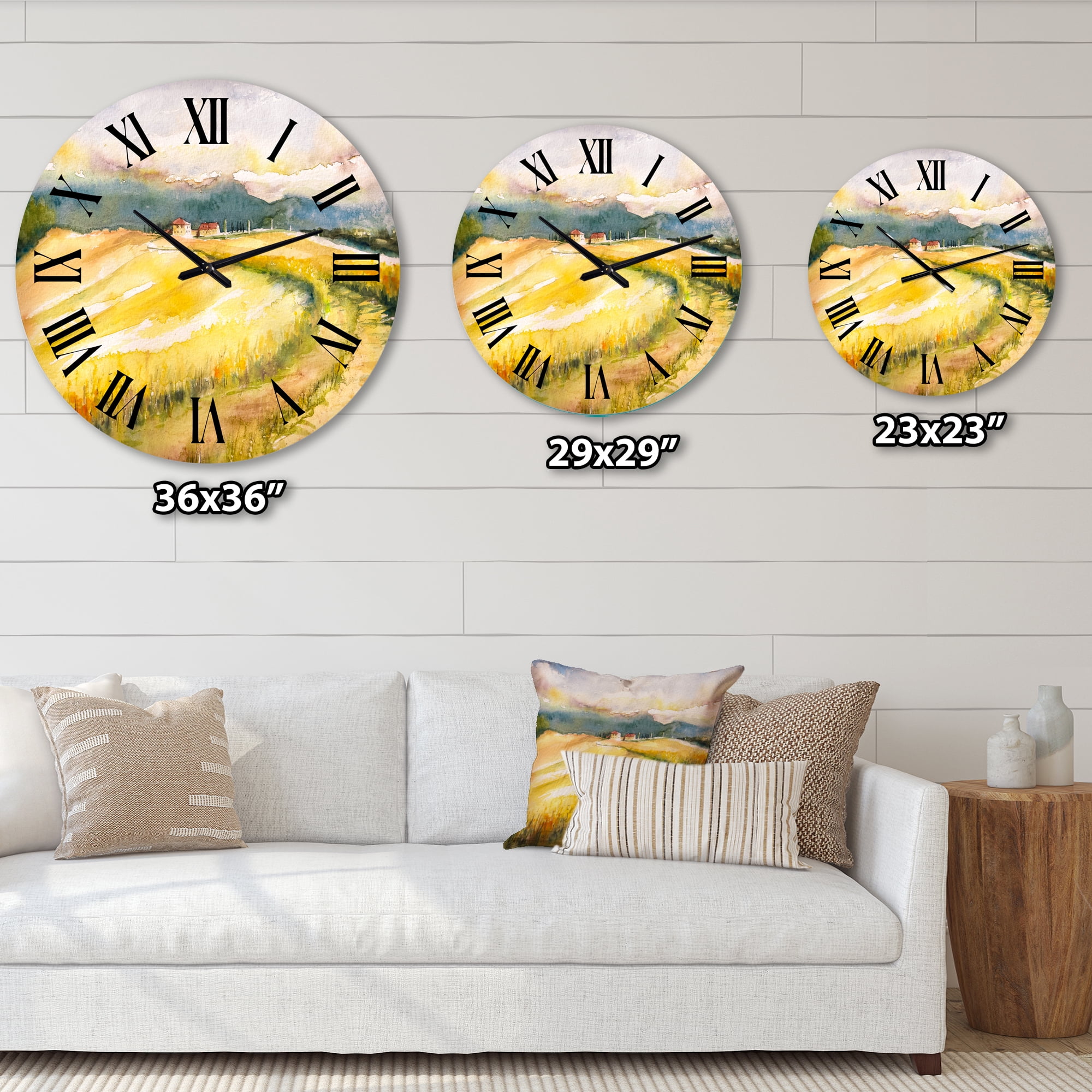 Designart 1 in Country Wall Clock