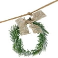 thumbnail image 4 of Northlight Snowflake and Frosted Mini Wreaths Christmas Garland with Wooden Beads - 4.75', 4 of 6