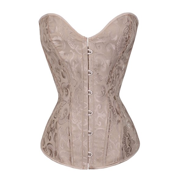 Generic Women's Bustier Corset Top Plus Size Satin Waist Cincher Overbust Bustiers 2025