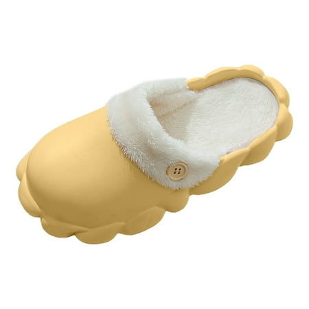 

shpwfbe slippers for women winter couples ladies plush non slip warm indoor home comfortable waterproof removable cotton house slippers for women womens slippers