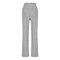 thumbnail image 5 of Kilaqueen Womens Ribbed Knit Lounge Pajama Pants Casual Elastic High Waist Loose Wide Leg Pants Fall Comfy PJ Bottoms, 5 of 8