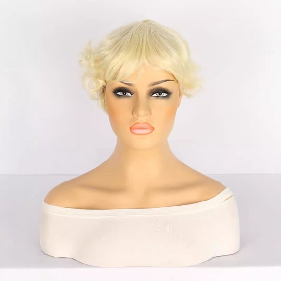 Women's Fashionable Synthetic Fiber Headpiece 613# Short Curly Hair Wig