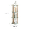 thumbnail image 5 of Mintazer 360° Rotating Bookshelf, Solid Wood 4-Tier Standing Bookcase Open Shelves for Living Room, Bedroom, Study Room, Kitchen, 5 of 11