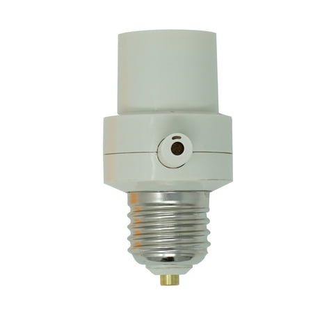 Woods 59405 Outdoor CFL LED Light Control Socket with Photocell, Grey