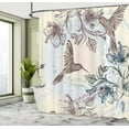 thumbnail image 5 of Ambesonne Nature Shower Curtain, Birds Hibiscus Flowers, 69"Wx84"L, Teal Brown, 5 of 5