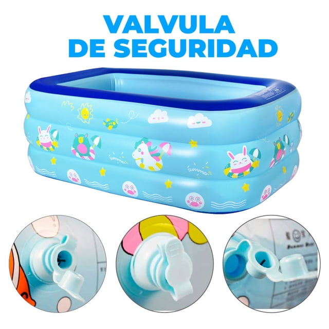 Piscina Inflable Exteriores Interiores y Patios Mide 130*90*50 cm